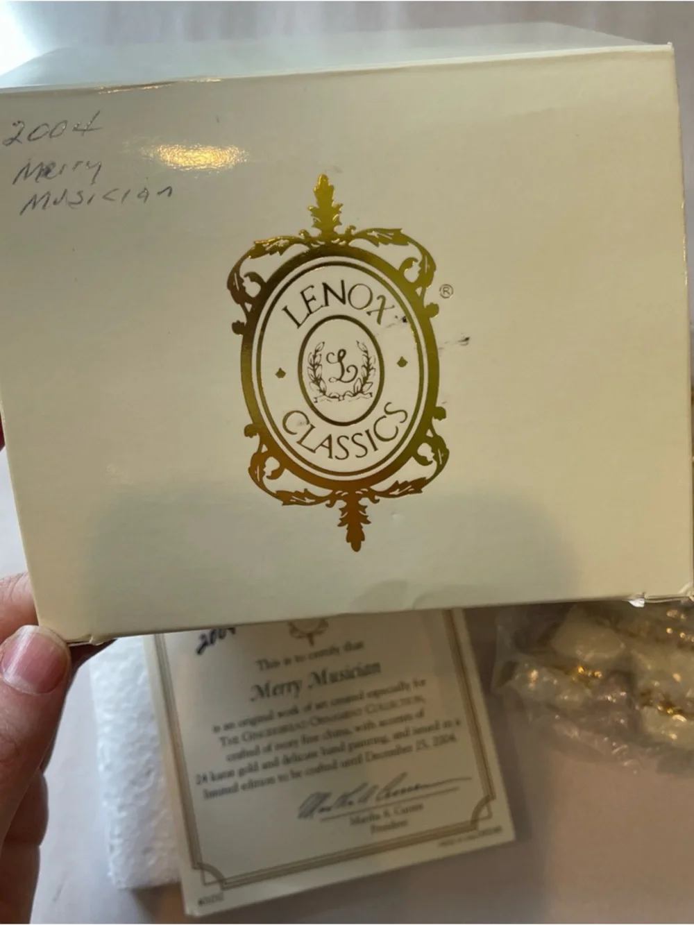 Lenox Gingerbread Ornament MERRY MUSICIAN 2004 New in Box with COA